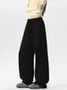 Pantalones Deportivos Casuales para Hombre de Algodón Estilo Americano, Patchwork, Holgados, Pierna Ancha, Pierna Recta, Caídos, Joggers