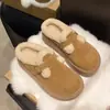 Zapatos Birkenstock Esponjosos para Mujer 2026 Nuevo Otoño/Invierno Sin Cordones Más Terciopelo Calidez Zapatos Birkenstock Punta Cerrada Medias Zapatillas Mujeres Zapatos de Algodón