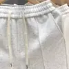 2026 Verano Nuevos Pantalones Casuales para Hombre Estilo Coreano Modernos Sueltos Rectos Cordón Casual Largos Blancos Negros Grises Versátiles
