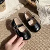 Sapatos Baixos de Couro Retrô para Meninas 2026 Primavera e Outono Novos Sapatos Mary Jane Princesa para Crianças Pequenas, Sapatos de Solado Antiderrapante