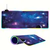 Hermoso Cielo Estrellado LED Ampliado y Engrosado Alfombrilla de Ratón Luminosa RGB Pad de Escritorio Popular Transfronterizo Teclado de Gaming E-Sports Pad