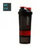 Vaso Batidor de Proteína Creativo de Tres Capas 500ml Transfronterizo Portátil Específico para Fitness Taza para Batidos Deportivos con Muelle