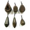 Colgante de Plomo Impregnado de Plástico Tipo Gota con Forma de Hoja de Sauce Colgante de Plomo de Pesca con Anilla