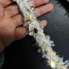 Outono e Inverno Novidades em estoque Estilo Chanel Tecido com Gola de Renda com Miçangas Punho com Renda de Trança Acessórios