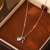 Collar de plata de ley 925 con forma de llave de amor para mujer, estilo coreano, con cadena de clavícula dulce y microincrustaciones de circonita, exquisitos accesorios de nicho.