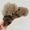 Menina da Coreia do Sul outono e inverno pelúcia Super fada coelho Rex pelo grampo de cabelo prendedor de arranhar cabeça de trás grampo tubarão grampo de cabelo acessórios de cabelo