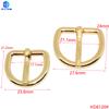 Hebilla de metal tipo D para cinturón, accesorios para equipaje, ropa, aleación, semicírculo, tipo D, venta al por mayor de fábrica