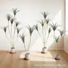Árbol de Yuca Artificial Planta Verde Artificial Interior Sala de Estar Tienda Árbol de Yuca de Poste Delgado Sangre de Dragón Planta Grande de Piso en Maceta Decoración