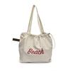Bolsa Tote Casual de Gran Capacidad con Estampado de Letras Nuevas Estilo Coreano, Ligera para Viaje, Combinable, Relajada, para el Hombro