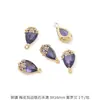 Borde Chapado en Cobre Flor de Ciruelo Zircón Gota de Agua Colgante Pulsera Pendientes Hechos a Mano DIY Accesorios de Joyería Material Lote