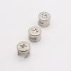 Conector três em um para móveis sólidos de 9,5 mm de altura, roda excêntrica de ferro, placa de 12 mm de espessura, disco de trava de ferro