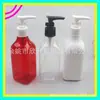 Botella cuadrada con bomba de clip transparente 250ml bomba de pico de pato blanca botella cuadrada botella dispensadora de desinfectante de manos botella dispensadora de champú