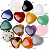 Regalo de San Valentín 2 cm Forma de Corazón Piedra Natural Cristal Gema Artesanía Tamaño de la Palma Amazon DIY Adorno Popular