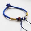 Não precisa tricotar à mão corda de mão semiacabada simples DIY corda trançada com contas pulseira original trançada à mão simples Feminino