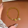 Nuevo Pulsera de Cuentas Amarillas con Estrella Estilo Chino Retro Diseño de Nicho Sentido del Temperamento Personalidad Versátil Exquisita Única Pulsera