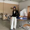 Camiseta Larga de Manga Larga Adelgazante Estilo Coreano para Mujer Otoño Nueva Media Cremallera con Capucha Cordón Versátil Top 'Hot Girl' + Espalda Bonita 26319