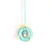 Colgante de Anillo de Madera Tejido de Color Accesorios para Mochila Escolar Venta al por Mayor Colgante de Anillo de Madera Colgante de Hilo de Algodón Juguete de Confort Colgante para Cochecito de Bebé