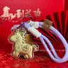 Nuevo Llavero de Caballo Pequeño Princesa de Oro Puro Colgante Creativo de Dibujos Animados Popular al por Mayor Encanto para Teléfono