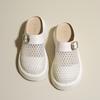 Pantuflas Baotou para Mujer 2025 Nuevas Vintage Tejidas Baotou Medias Pantuflas Plataforma Slip-on Pantuflas