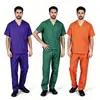 Traje de quirófano nuevo estilo transfronterizo con cuello en V, adecuado para médicos, enfermeras, salones de belleza y hospitales de mascotas; ropa de trabajo multibolsillos, al por mayor
