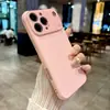 Adecuado para Apple 17Promax Ventana Grande Fragancia Funda para Teléfono Móvil Iphone16 Color Puro Silicona 15 Mate Cubierta Protectora