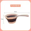 Cuchara de Agua Plegable Multifuncional para el Hogar con Mango Largo Se Puede Colgar Cucharón de Agua de Plástico Baño Champú Cocina Cuchara de Baño Cuchara de Agua para Cocina
