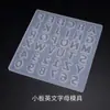 Molde de Resina de Cristal DIY Amapola Molde Pequeño de Tablero Entero Número y Letra Colgante de Letra Inglesa Molde de Silicona