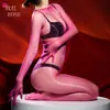 Body Aurora Sexy e Sedutor Abertura no Entrepernas Preto Transparente Ultra-Fino Brilhante Lingerie para Homens e Mulheres