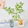 Folhas de Nandina Simuladas Folhagem de Casamento Novo Estilo Chinês Decoração de Casa Interna Arranjo de Flores de Nandina Plantas de Sala de Amostra