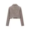 Venta al por mayor Otoño 2026 Nuevo Estilo Europeo y Americano Chaqueta Blazer Corta de Manga Larga para Mujer 1213