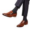 Zapatos Formales de Cuero para Hombre para Adultos Mayores, Punta Afilada, Zapatos de Boda de Cuero Patentado Estilo Británico 0265