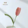 Decoración de flor de tulipán tejida a mano vertical terminada, flor artificial tejida a crochet para el Día del Maestro
