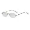 Gafas de Sol Sin Marco Nuevas Transfronterizas para Hombres y Mujeres, Gafas de Sol de Alta Gama Retro para Celebridades de Internet, Gafas con Filtro de Luz Azul, Monturas Lisas