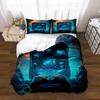 Amazon Transfronterizo Funda Nórdica con Estampado de Patrón de Mando de Juego Funda de Almohada Exportación Juego de Tres Piezas con Impresión Digital 3D