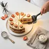 Espátula de Silicone Integrada Raspador de Assar Resistente a Altas Temperaturas Fatiador de Bolo Espátula para Desenformar Biscoitos Espátula de Silicone de Cozinha