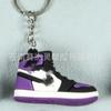 Pulsera tridimensional AJ1 llavero zapatos de baloncesto pegamento flexible de PVC aj silicona modelo de zapatos 3D llavero colgante venta al por mayor
