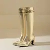 Botas Altas de Puntiagudas para Otoño/Invierno Tallas 34-46 con Suela de Goma, Antideslizantes, Cierre de Cremallera Trasera, Botas Versátiles de Talla Grande para Mujer, Botas Martin Transfronterizas para Mujer