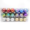 Bolas de Navidad Transparentes de Colores, Decoraciones Navideñas Coloridas con Polvo en el Interior, Bolas de Plástico Coloridas, Colgantes Decorativos, Bolas Decorativas