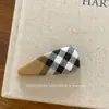 Nuevo Clip para Cabello de Tela a Cuadros Caqui Simple Coreano Bb Clip Lateral Dulce Retro Clip para Flequillo Accesorio Versátil para el Cabello