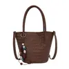 Bolsa Feminina Tecida Retrô Mulheres 2026 Outono/Inverno Nova Bolsa Tote Estilo Coreano Simples Grande Capacidade Bolsa de Ombro Único para o Dia a Dia