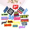 Nova Série de Frases Pequenas Adesivo Macio de PVC Patch Broche Decorativo para Capa de Celular Insígnia Acessórios DIY Decorações