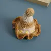 Chapéu Colorido Doce de Princesa Pequeno Adorno de Cabeça, Chapéu de Crochê de Lã Grampo de Cabelo, Adorno de Cabeça Feito à Mão Produto Acabado