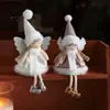 Novo Pingente de Menina Anjo com Galhos de Pelúcia de Natal Decoração de Árvore de Natal Boneca Criativa Decoração Presente