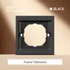 Enchufe de Enchufe Integrado Tipo 86 Estándar Europeo Ruso, Enchufe Alemán Negro Estilo Ruso, Interruptor Simple de Control Único para Asia Central, Instalación Empotrada para Uso Doméstico