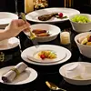 Color bajo esmalte Francés Luz de Lujo Retro Cerámica Tazón de Arroz para Uso Doméstico 2026 Nuevo Tazón en Relieve Palillos Plato Set de Vajilla