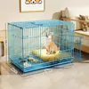 Gaiola para Animais de Estimação para Uso Interno, Vila para Cachorros com Espaço Amplo, Gaiola para Cachorros de Porte Médio, Casinha para Cachorros Pequenos, Gaiola Dobrável de Malha de Ferro