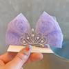 Corona de Cumpleaños de Rosa Tridimensional Estilo Coreano Pinza para el Cabello Top Clip Accesorios para el Cabello de Niñas Tiara de Lazo Polo