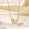 Colar Cruzado de Aço Titânio para Mulheres, Design de Nicho de Luxo Leve, Totalmente em Aço Titânio, Corrente para Clavícula de Temperamento que Não Desbota
