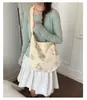 Bolso de Mujer Estilo Japonés Ins de Moda Casual Versátil Bolso de Hombro Cruzado Artístico Simple Estilo Relajado Bolso de Axila para Viaje