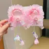 Novo Hanfu Super Fada Prendedor de Cabelo Acessórios de Cabelo Infantis Meninas Elásticos de Couro para Cabelo Adereços de Cabeça Flores Doces Laços de Cabelo de Desenho Animado